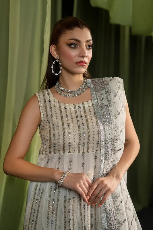 Elegant Embroidered Anarkali Peshwaas Dress