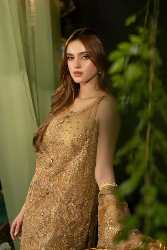 Golden Petal – Organza Suit for Women