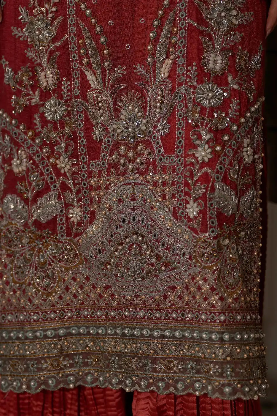 Blush Shine – Cotton Embroidered Suit for Women