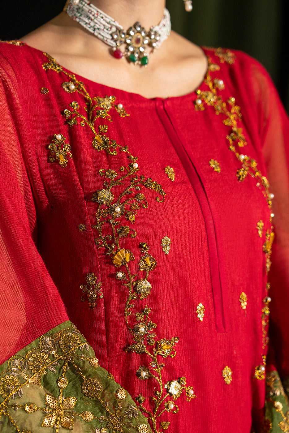 NOORJAHAN – Embroidered 3-Piece Suit - SilkMotif