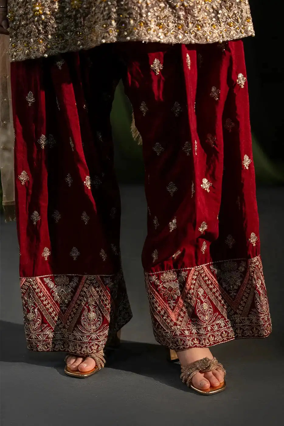 Timeless Charm – Embroidered Organza Suit